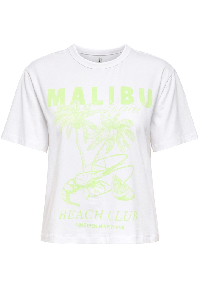 ONLDINA LIFE S/S CLUB TOP BOX JRS 15346663 BRIGHT WHITE/MALIBU